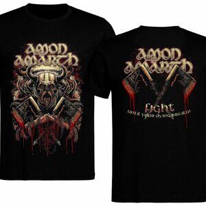 Amon Amarth Fight Graphic Band T-Shirt Vintage Metal Tee 91